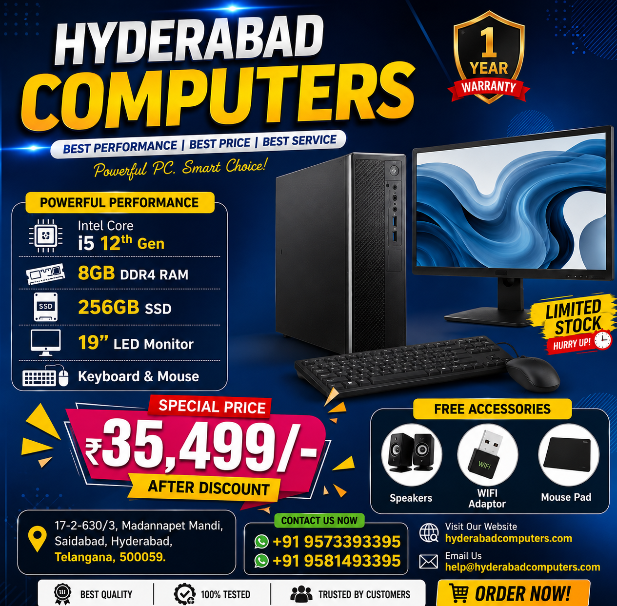 Intel Core i5 12th Gen desktop computer offer, priced at 35,499 rupees after discount