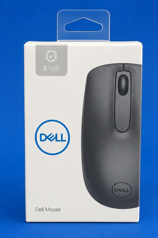 Dell wireless mouse box front view