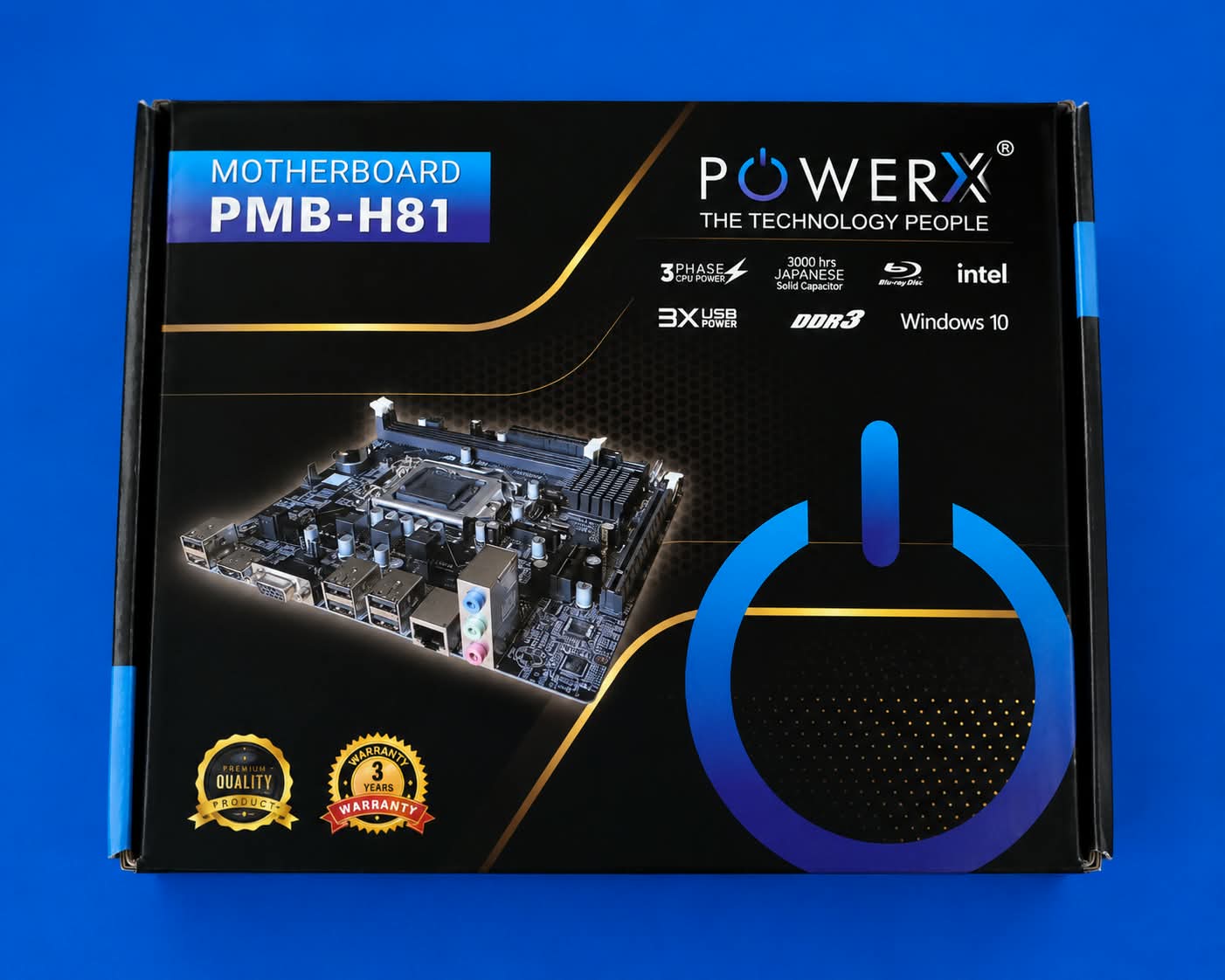 PowerX PMB-H81 motherboard box front view