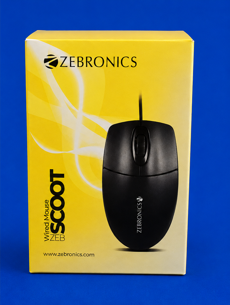 Zebronics ZEB-Scoot wired mouse box front view